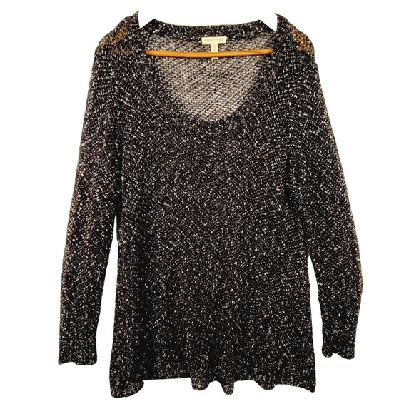 Eileen Fisher Sweaters - Eileen Fisher Women Cotton Blend Knit  Sweater Top Sz L Party Cocktail Sheer